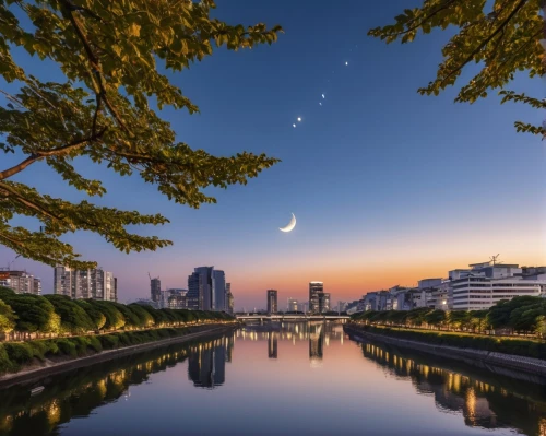 japan's three great night views,suzhou,wenxian,zhangzhou,tianjin,yangzhou,nagoya,wuxi,hangzhou,crescent moon,nanjing,yangxian,zorlu,yongsan,seville,yeoncheon,changzhou,kanazawa,cheonggyecheon,kunming,Photography,General,Realistic