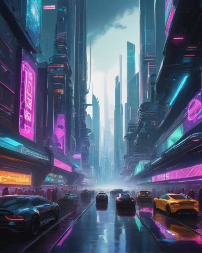 futuristic landscape,cybercity,cyberpunk,cybertown,superhighways,futurist,bladerunner,cyberworld,cityscape,futuristic,fantasy city,motorcity,neon arrows,colorful city,neuromancer,city highway,cyberscene,black city,metropolis,autopia,Conceptual Art,Daily,Daily 16