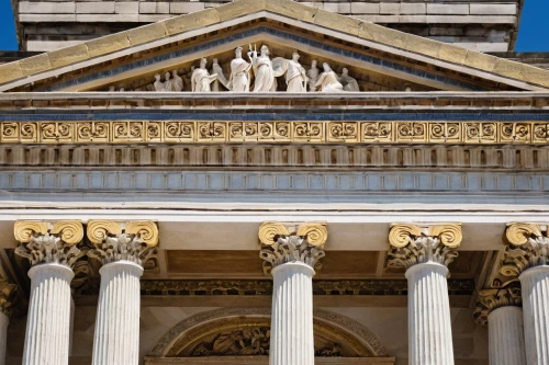 pediment,treasury,brand front of the brandenburg gate,pillar capitals,saint isaac's cathedral,entablature,supreme administrative court,capitolinus,doric columns,tympanum,bankasi,the façade of the,columns,saint george's hall,architectural detail,vnesheconombank,pediments,portico,corinthian order,capitals,Photography,Artistic Photography,Artistic Photography 09