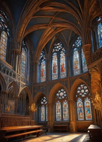 transept,vaulted ceiling,presbytery,cathedrals,stained glass windows,haunted cathedral,main organ,choir,cathedral,oxbridge,sanctuary,ecclesiatical,ornate room,ecclesiastical,westminster palace,vaults,gothic church,royal interior,the interior,neogothic,Conceptual Art,Daily,Daily 24