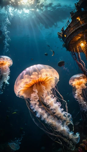 jellyfish,sea jellies,cnidaria,jellyfishes,cnidarians,jellies,lion's mane jellyfish,ctenophores,oceanarium,sea life underwater,underwater world,undersea,aquarium,nauplii,jellyfish collage,underwater landscape,aquariums,underwater background,ocean underwater,ozeaneum,Photography,General,Fantasy