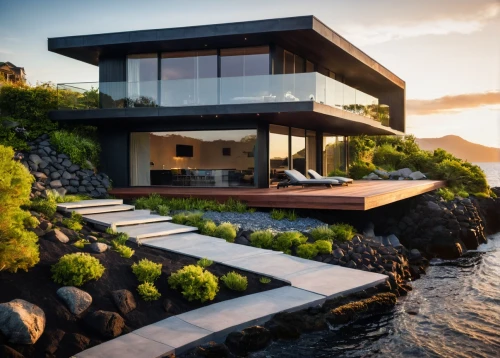 house by the water,modern house,dunes house,landscape design sydney,modern architecture,luxury home,beautiful home,oceanfront,luxury property,dreamhouse,beach house,landscape designers sydney,cliffside,crib,landscaped,house with lake,tropical house,cubic house,intercostal,modern style,Illustration,Realistic Fantasy,Realistic Fantasy 03