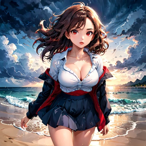 beach background,uzuki,mitsuru,beach scenery,kawakami,niijima,noshiro,the sea maid,akagi,yanmei,kumiko,at sea,asahina,minakami,akane,kantai collection sailor,dark beach,mizuhara,seaside,hoshihananomia,Anime,Anime,Realistic