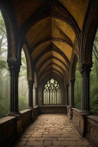 cloistered,archways,forest chapel,undercroft,cloisters,cloister,hall of the fallen,maulbronn monastery,passageway,hammerbeam,rivendell,corridors,passageways,arcaded,springhouse,inglenook,vaulted ceiling,doorways,monastic,germany forest,Illustration,Retro,Retro 23