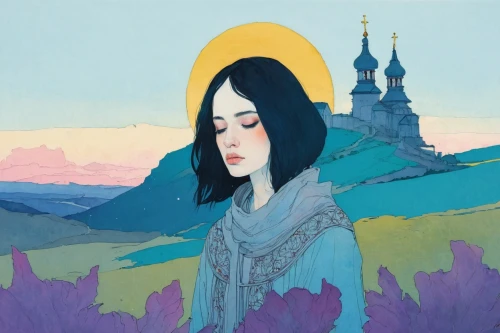 safronov,shikhmuradov,tatsuro,chudinov,bilibin,stroyev,joan of arc,jiaying,sokurov,nitaya,svinarov,tashiyev,austra,zhulin,akhmatova,kommuna,monastery,yanzhao,canoness,snow white,Illustration,Paper based,Paper Based 19