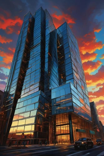 glass facade,glass building,genzyme,glass facades,phototherapeutics,highmark,office building,citicorp,company headquarters,office buildings,macewan,headquarter,calpers,lifesciences,deloitte,mcmoran,vdara,headquaters,morphosis,upmc,Conceptual Art,Oil color,Oil Color 04