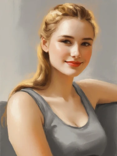 digital painting,photo painting,world digital painting,colorizing,portrait background,ingrid bergman,young woman,woman sitting,colorization,girl sitting,digital art,girl portrait,krita,digital drawing,overpainting,gavrilova,lupino,girl drawing,young lady,padme,Art,Classical Oil Painting,Classical Oil Painting 42