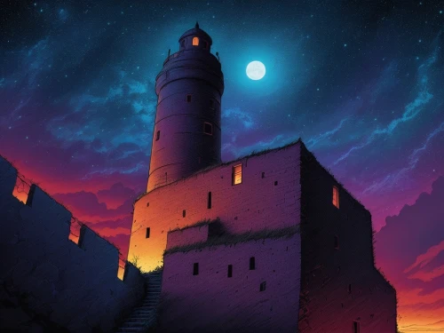 lighthouse,knight's castle,minaret,light house,castle keep,red lighthouse,karakas,khandaq,citadel,lighthouses,castle of the corvin,kanawa,karnak,atlantis,pallomari,castletroy,world digital painting,fairy chimney,watchtower,sharkawi,Illustration,Realistic Fantasy,Realistic Fantasy 25