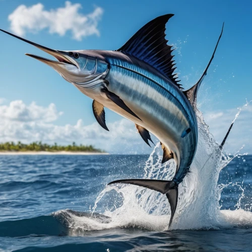 sailfish,billfish,rooster fish,thunnus,yellowfin,mahi,kingfish,sportfish,marlin,bluefin,sportfishing,threadfin,albacore,blue stripe fish,bonito,dolphin fish,pesca,tarpon,pescado,trevally,Photography,General,Realistic