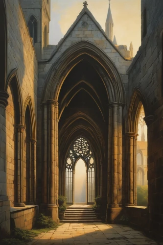 church painting,pointed arch,buttressing,cathedral,archways,archway,buttress,gothic church,buttressed,hildebrandt,mdiv,portal,hall of the fallen,doorways,buttresses,cloisters,nidaros cathedral,church door,ecclesiastic,sacristy,Art,Artistic Painting,Artistic Painting 27