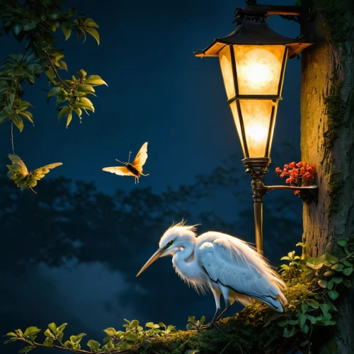 egret,white heron,white egret,egretta,egrets,illuminated lantern,lamplight,night bird,nocturnal bird,heron,great egret,streetlamp,white bird,herons,great white egret,blue heron,street lamp,reiger,night scene,streetlamps,Photography,Documentary Photography,Documentary Photography 26