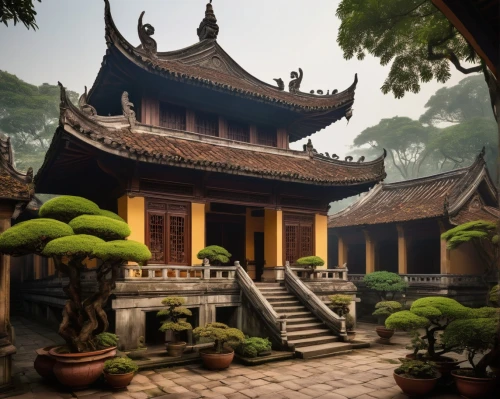 buddhist temple,asian architecture,wudang,hall of supreme harmony,teahouses,qingcheng,yunnan,teahouse,qibao,longshan,dacheng,xingshan,dojo,baoding,jingshan,yongshu,white temple,qingnian,taoist,hengshan,Art,Classical Oil Painting,Classical Oil Painting 05