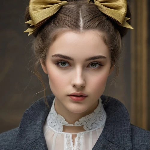 jingna,victorian lady,victoriana,portrait of a girl,edwardian,young girl,victorian style,vintage girl,young woman,satin bow,tudor,belle,kotova,vintage makeup,vintage female portrait,bowtie,bow tie,white bow,young lady,wooden bowtie,Photography,Documentary Photography,Documentary Photography 21