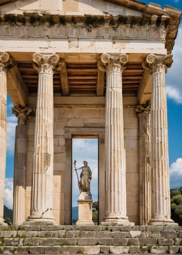 greek temple,temple of diana,erechtheion,temple of hercules,doric columns,segesta,amphipolis,artemis temple,roman temple,erechtheus,doric,pergamum,messene,panathenaic,temple of poseidon,garni,paestum,acropolis,panagora,capitolium,Art,Artistic Painting,Artistic Painting 07