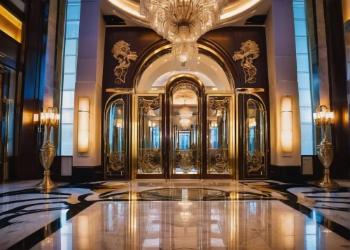 emirates palace hotel,crown palace,lobby,foyer,entrance hall,rotana,elevators,entranceway,kempinski,art deco,hall of nations,habtoor,hallway,royal interior,marble palace,ballroom,ornate room,corridor,hotel lobby,ornate,Illustration,Realistic Fantasy,Realistic Fantasy 37