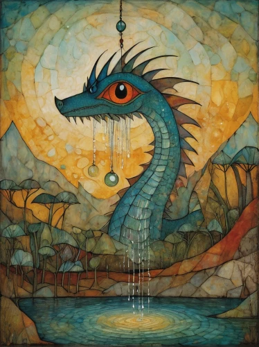 taniwha,painted dragon,eragon,dragonair,brisingr,simorgh,dragonja,quetzalcoatl,wyrm,kukulkan,fantasy art,dragon,water creature,basilisk,samudra,quetzal,dragonetti,maguana,cuthulu,dragon of earth,Art,Artistic Painting,Artistic Painting 49