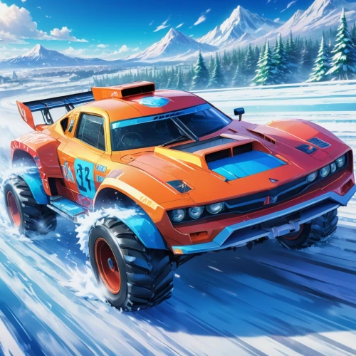 onrush,automobile racer,game car,racing road,car racing,gameloft,snow slope,dash,snowplow,ssx,racers,motorstorm,ski race,racer,drifts,muscle car cartoon,snowsports,snowmobile,racing car,auto racing,Illustration,Japanese style,Japanese Style 03