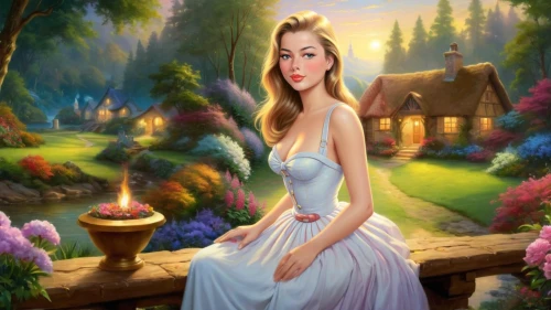 fantasy picture,margaery,margairaz,galadriel,celtic woman,fantasy art,girl in a long dress,fantasy portrait,fairy tale character,world digital painting,romantic portrait,girl in the garden,cinderella,landscape background,portrait background,megara,noblewoman,cendrillon,belle,photo painting