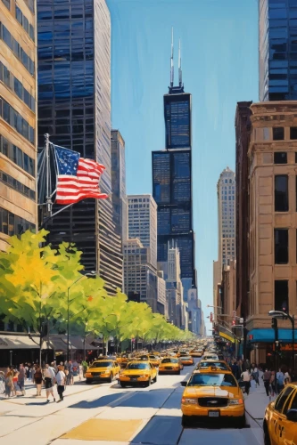 world digital painting,financial district,city scape,cityscape,dearborn,1 wtc,cityscapes,digital painting,zuccotti,chicago,americana,business district,skyscrapers,world trade center,photo painting,wall street,wtc,urban landscape,manhattanite,5th avenue,Conceptual Art,Oil color,Oil Color 18