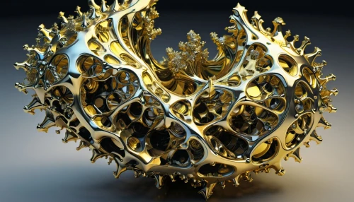 gold filigree,radiolarian,mandelbulb,golden crown,golden wreath,generative,cinema 4d,gold flower,eudendrium,gold crown,filigree,dendrimer,gold foil tree of life,abstract gold embossed,gold chalice,kalhora,fractals art,golden egg,glass ornament,gold foil crown,Illustration,Realistic Fantasy,Realistic Fantasy 25