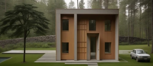 cubic house,house in the forest,inverted cottage,3d rendering,sketchup,timber house,forest house,wooden house,treehouses,prefabricated,prefab,passivhaus,revit,miniature house,electrohome,cube stilt houses,residential house,small cabin,frame house,small house