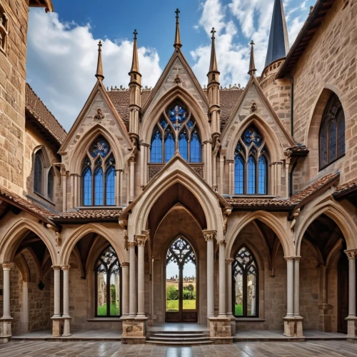 bendigo,expiatory,cloister,buttresses,cloisters,nidaros cathedral,neogothic,barossa,maulbronn monastery,metz,gothic church,buttressing,transept,st mary's cathedral,mountstuart,pointed arch,usyd,cathedrals,tasmania,sewanee,Photography,General,Realistic