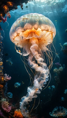 jellyfish,lion's mane jellyfish,cnidaria,jellyfishes,sea jellies,cauliflower jellyfish,cnidarians,jellyfish collage,sea life underwater,underwater world,underwater background,underwater landscape,nauplii,undersea,jellies,ctenophores,ocean underwater,marine life,chromatophores,anemone of the seas,Photography,General,Fantasy