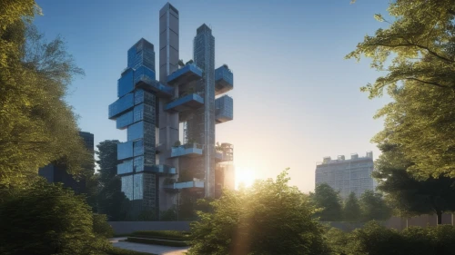 residential tower,arcology,futuristic architecture,europan,sky apartment,urban towers,habitat 67,sky space concept,unbuilt,supertall,the energy tower,electric tower,multistorey,steel tower,solar cell base,cellular tower,skyreach,cubic house,arkitekter,modern architecture,Photography,General,Realistic