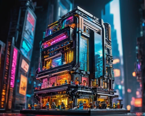 metropolis,micropolis,voxel,microdistrict,cinema 4d,cybertown,cybercity,city corner,colorful city,fantasy city,cyberpunk,retro diner,lego city,3d render,tokyo city,shopzilla,cityscape,neon coffee,newsstand,shinjuku,Unique,3D,Garage Kits