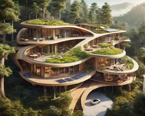 treehouses,ecovillages,futuristic architecture,ecotopia,tree house hotel,tree house,forest house,earthship,residential,house in the forest,dunes house,cubic house,ecovillage,sky apartment,tigers nest,roof landscape,floating island,terraces,floating islands,treehouse,Unique,Design,Infographics
