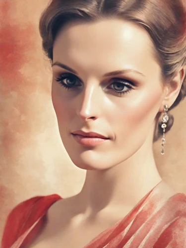 knightley,leighton,collingsworth,romantic portrait,lady in red,noblewoman,photo painting,red coat,maurier,lucretia,stana,tamsin,portrait background,frigga,woman portrait,red gown,vintage female portrait,reinette,behenna,a charming woman,Digital Art,Watercolor