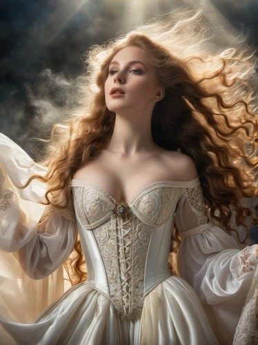 baroque angel,margaery,peignoir,behenna,melian,fantasy picture,white lady,sigyn,fantasy art,mystical portrait of a girl,the angel with the veronica veil,white rose snow queen,fairest,fantasy portrait,celtic woman,ophelia,etain,cosette,sirenia,margairaz,Photography,Artistic Photography,Artistic Photography 15