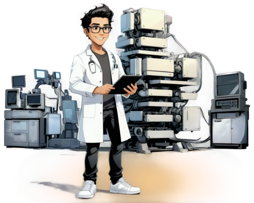 cartoon doctor,biochemist,doctorandus,doctorin,pharmacologist,docteur,theoretician physician,pharmacist,scientist,chemist,toxicologist,neurologist,biologist,physician,biophysicist,geneticist,diagnostician,oncologist,clinician,doctor,Illustration,Japanese style,Japanese Style 07