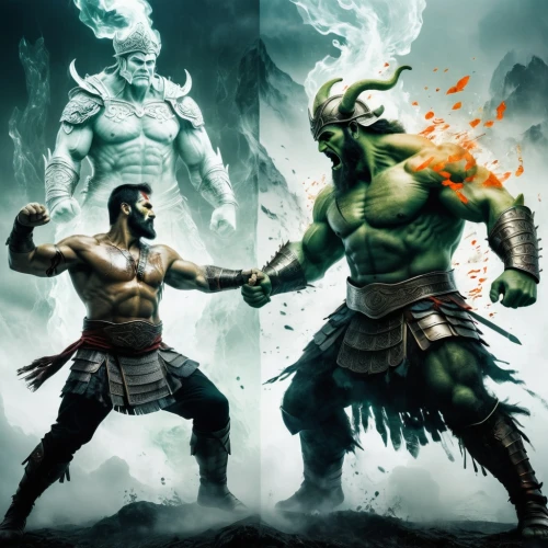 warrior and orc,berserkers,orcs,skaar,kombat,kotal,duels,megafight,orishas,giantkillers,fisticuffs,orcish,beastmen,orc,streetfighter,outmatched,goliaths,thrall,outduels,showdown,Photography,Artistic Photography,Artistic Photography 07