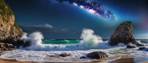 photosphere,astronomy,natural arch,celestial phenomenon,natural phenomenon,the milky way,rock arch,milky way,phytoplankton,lactea,cliffs ocean,galaxy collision,ocean background,auroral,sea stack,three point arch,starscape,starwave,ocean waves,the twelve apostles,Photography,General,Realistic