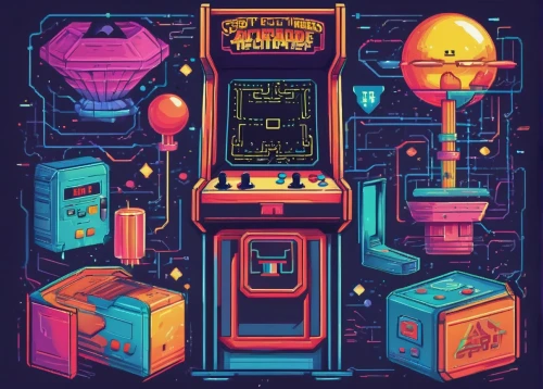 arcade games,arcade,pinball,retro items,robotron,arcades,retro diner,retro background,gameboys,retro,retro technology,80's design,retro styled,game room,jukebox,arcading,slot machines,retro music,retro gifts,game illustration,Unique,Pixel,Pixel 04