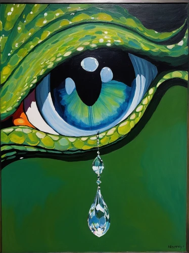 crocodile eye,peacock eye,green frog,glass painting,oil painting on canvas,water frog,waterdrop,spiralfrog,pelophylax,oil on canvas,oil painting,woman frog,droplet,dewdrop,bullfrog,litoria,hyperrealism,water drop,grenouille,water droplet,Art,Artistic Painting,Artistic Painting 09