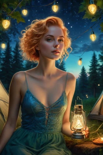 fantasy picture,frigga,celtic woman,fairy tale character,fantasy art,fairie,fireflies,faerie,fantasy portrait,behenna,fairytales,fairy tale,faery,demelza,fae,sci fiction illustration,eilonwy,fairy lights,cinderella,night scene,Photography,General,Fantasy