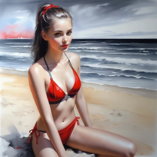 pin up girl,retro pin up girl,beach background,pin-up girl,watercolor pin up,world digital painting,retro pin up girls,beachgoer,photo painting,christmas pin up girl,pin up girls,pin-up girls,digital painting,valentine pin up,donsky,beach scenery,lifeguard,pin-up model,pin ups,valentine day's pin up,Conceptual Art,Oil color,Oil Color 03