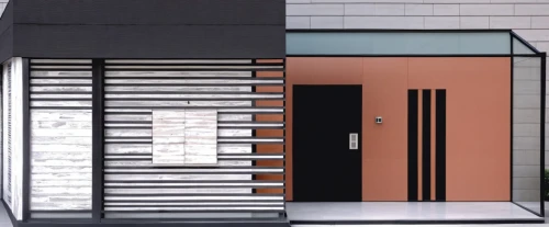 sottsass,bauhaus,cubic house,rietveld,hinged doors,eichler,roller shutter,shipping container,shopfront,storefront,store fronts,shopfronts,mid century modern,zoku,shipping containers,azabu,metallic door,dojo,steel door,mid century house,Photography,General,Realistic