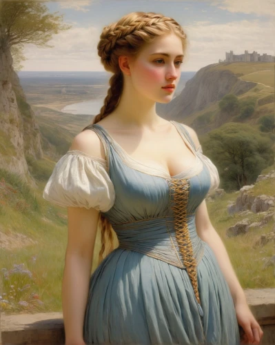 girl in a long dress,young woman,perugini,bougereau,nelisse,portrait of a girl,girl on the river,young lady,a girl in a dress,girl with cloth,young girl,leighton,portrait of a woman,corday,girl in the garden,winterhalter,woman sitting,woman holding pie,shepherdess,emile vernon,Art,Classical Oil Painting,Classical Oil Painting 13