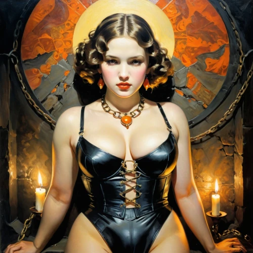 viveros,tretchikoff,radebaugh,leyendecker,hildebrandt,demoness,rasputina,baroness,burlesques,babalon,hekate,samhain,dita,lempicka,hecate,satana,estess,priestess,tairrie,zatara,Art,Classical Oil Painting,Classical Oil Painting 20