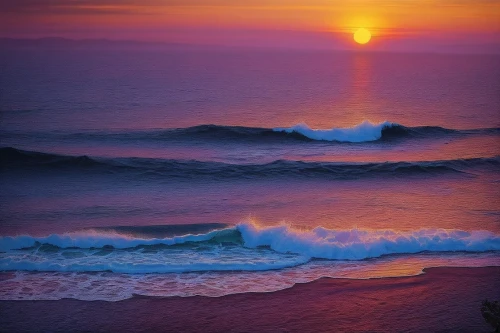 ocean waves,splendid colors,coast sunset,surfline,rainbow waves,seascape,intense colours,wave pattern,japanese waves,beautiful colors,japanese wave,colorful water,atlantic,tramonto,waves circles,morningtide,indian ocean,ombre,biarritz,wavelengths,Illustration,Realistic Fantasy,Realistic Fantasy 25