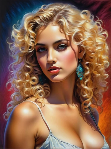 blonde woman,fantasy art,fantasy portrait,airbrush,tanith,world digital painting,airbrushing,connie stevens - female,eleniak,dazzler,fantasy woman,photo painting,art painting,romantic portrait,young woman,marilyn monroe,xanth,portrait background,contessa,blonde girl,Illustration,Black and White,Black and White 16