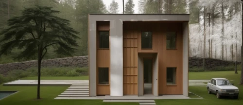 cubic house,inverted cottage,sketchup,3d rendering,house in the forest,prefab,timber house,revit,zumthor,prefabricated,forest house,frame house,wooden house,electrohome,cube stilt houses,passivhaus,outhouse,miniature house,cube house,treehouses