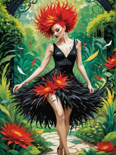fairy peacock,seelie,flower fairy,flora,hula,garden fairy,fairie,amazonica,beltane,biophilia,harmonix,david bates,titania,flamenca,fae,huiraatira,faerie,danaus,girl in flowers,bird of paradise,Illustration,Vector,Vector 21