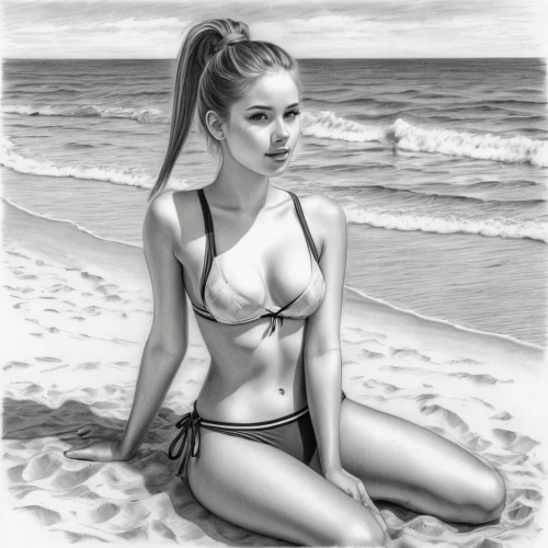beach background,summer line art,girl drawing,beachgoer,charcoal pencil,pencil drawing,charcoal drawing,on the beach,sandy,pencil drawings,beach shell,beach scenery,girl on the dune,graphite,dessin,beachwear,the beach pearl,sand colored,swimsuit,ginta,Illustration,Black and White,Black and White 30