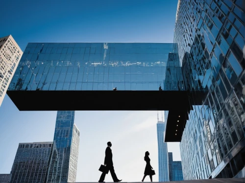 couple silhouette,glass building,mies,structure silhouette,tishman,graduate silhouettes,skywalks,songdo,skybridge,glass facade,bunshaft,skywalk,potsdamer platz,structural glass,javits,juilliard,shulman,glass facades,difc,silhouette against the sky,Illustration,Black and White,Black and White 33