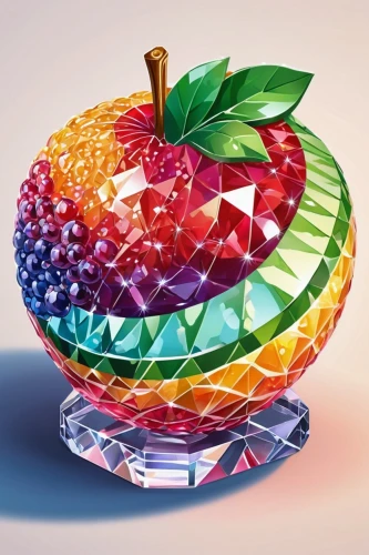 apple pie vector,glass ornament,apple design,colorful glass,fruit slices,froot,fruit plate,jelly fruit,fruit bowl,fruit pie,apple logo,prism ball,apfel,bowl of fruit in rain,gradient mesh,cinema 4d,piece of apple,apple pi,mixed fruit,fruitcocktail,Unique,3D,Isometric