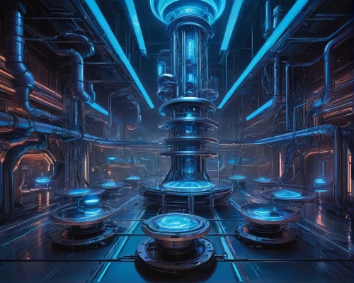 sulaco,labyrinthian,cyberia,silico,tron,spaceship interior,engine room,turbogenerators,portal,sector,cartoon video game background,sci fiction illustration,refineria,cybertron,magorium,steam machines,sanctum,futuristic landscape,ufo interior,pandorica,Illustration,Abstract Fantasy,Abstract Fantasy 12